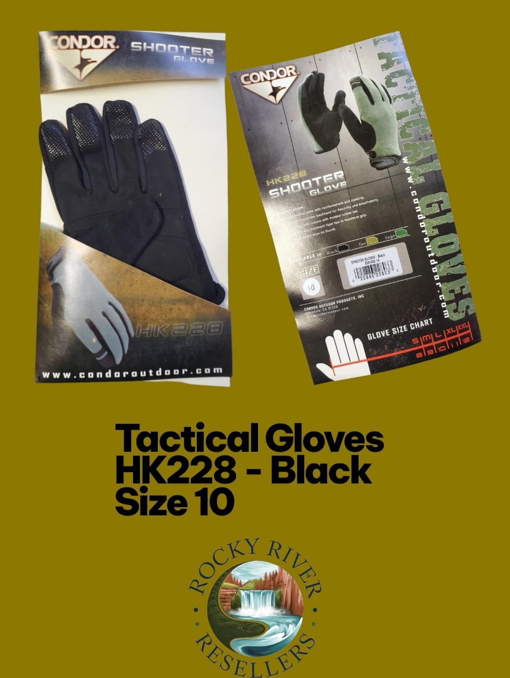 Tactical Shooters Gloves | Black | HK228 | Condor